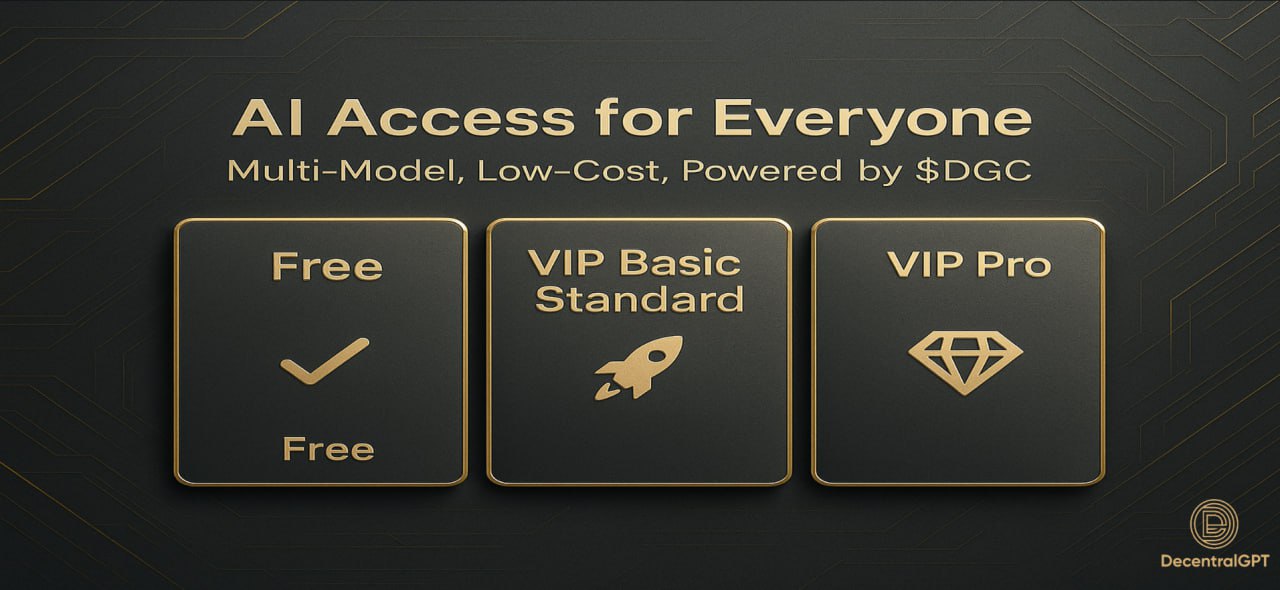 DeGPT pricing, decentralized AI models, AI membership tiers, DGC token, AI model access, Web3 AI platform, affordable AI tools, free AI chatbot